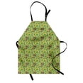 thumbnail image 1 of Italy Apron, Mediterranean Olive Branches with Leaves Designed in Shades of Green, Unisex Kitchen Bib with Adjustable Neck for Cooking Gardening, Adult Size, Pale Camel and Multicolor, by Ambesonne, 1 of 4