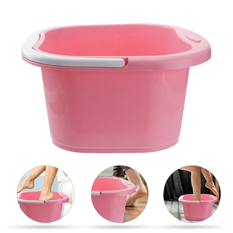 Thickened Roller Foot Bath Bucket Plastic Massage Foot Tub Footbath Soak  Bucket (Random Color)