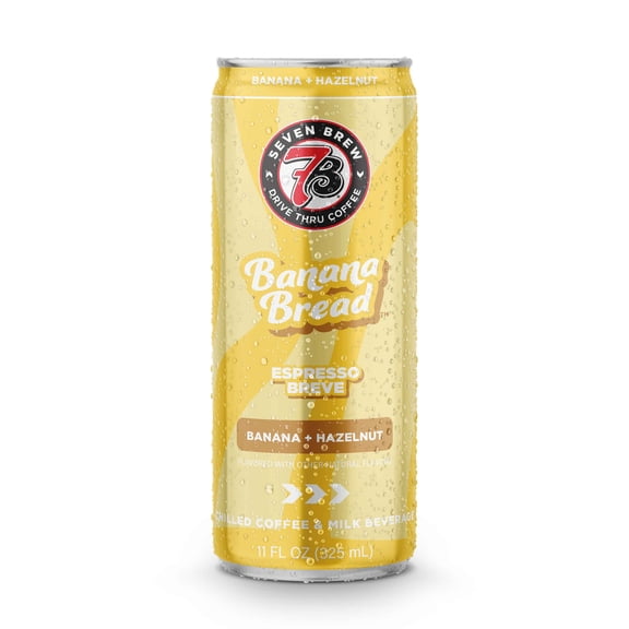 7 Brew Banana Bread Chilled Espresso Breve Ready to Drink Coffee, 11 fl oz Can
