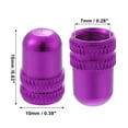 thumbnail image 4 of 6pcs Aluminum Alloy Valve Cap American Type Valve Tire Dust Covers for Bicycle Mountain Bike Road Bike MTB Purple, 4 of 6