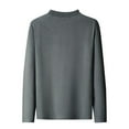 thumbnail image 2 of Tawop Tshirts Shirts for Men Crew Neck Long Sleeve Fleece Casual Gray XL, 2 of 2