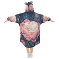 thumbnail image 2 of BZSMCE Wearable Blanket Hoodie Fashion Cosmic Cat in Bloom Home Wear, 2 of 7