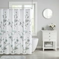 thumbnail image 1 of Madison Park Rideau de Douche Salle de Bain, Design Floral Magnolia Moderne Shabby Chic Tissu de Bain Intimité, 72"x72 Pouces, Aqua, 1 of 5