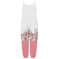 thumbnail image 4 of uublik Rompers for Girls Printed Spaghetti Straps Long Pants Rompers With Pockets Pink, Size 1T-6, 4 of 4