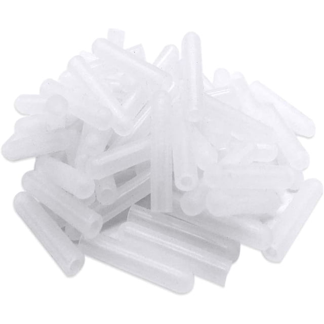 100 Pcs Universal Silicone Dishwasher Rack Tine Prong Repair End Tip Caps, Dishwasher Rack Tine Repair Kit, Round End Caps, Shelf Organizer Tip Cap Wire Thread Protector Cover, Anti Slip,1 inch, Clear