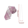 thumbnail image 2 of INSPIRE CHIC Men's Plaid Woven Self-tied Necktie Striped Skinny 2.8" Jacquard for College Graduation Campus Gatherings One Size Color-2, 2 of 6