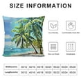 thumbnail image 5 of Blue Ocean Marine Animals Throw Pillow Case Sea Fish Starfish Coral Paradise Coconut Palm Lobster Conch Pillow Cover Cottoh Cushion Cover for Home Sofa, 5 of 5