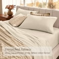 thumbnail image 5 of Bare Home Organic Flannel Sheet Set - 100% Organic Cotton - Deep Pocket - 5-Pieces - Split King, Sand, 5 of 10
