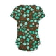 thumbnail image 4 of Tops de Algodón para Mujeres Cuello en V Moda Casual Manga Corta Primavera Verano Top para el Hogar Y Diario, 4 of 6