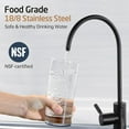 thumbnail image 3 of ERDS-RO Faucet Water Filter Faucet Non-Air-Gap Drinking Water Beverage Faucet for Reverse Osmosis Systems Water Filtration System 304 Stainless Steel Matte Black, Z504CLF-BK, 3 of 4