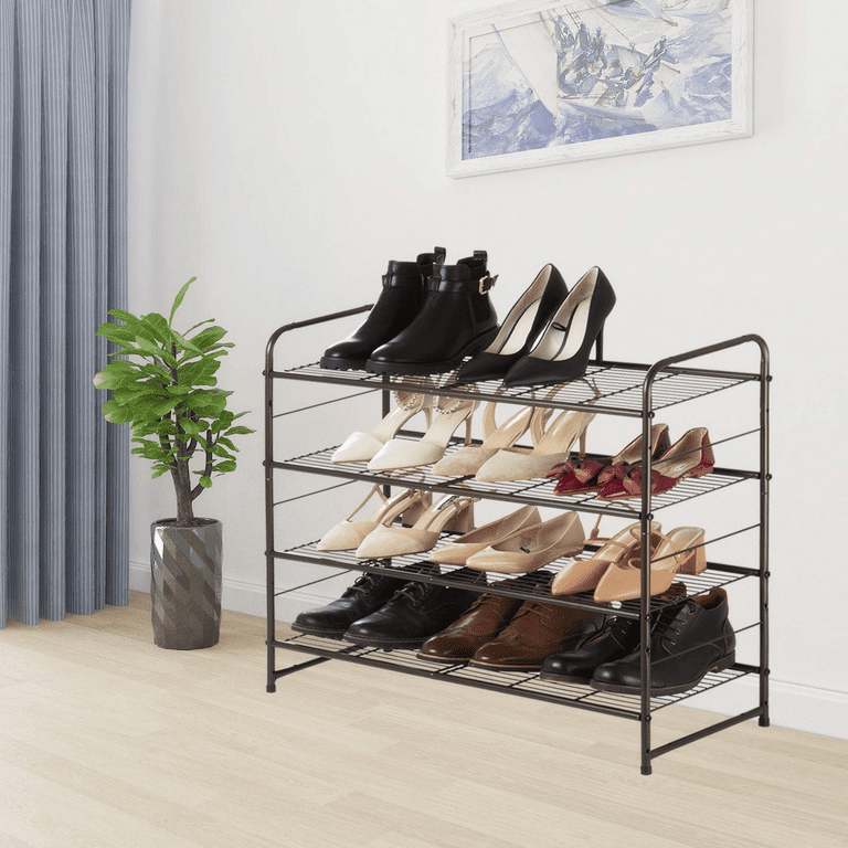  Simple Houseware 4-Tier Shoe Rack Storage Organizer, Bronze :  Home & Kitchen