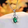 thumbnail image 3 of Clearance! EQWLJWE 925 Sterling Silver Necklace Pendant, DIY Necklace Jewelry, Gemstone Turtle Pendant Women's Tortoise Necklace Ornaments Animal Series Jewelry, Gift for Ladies and Girls, 3 of 5
