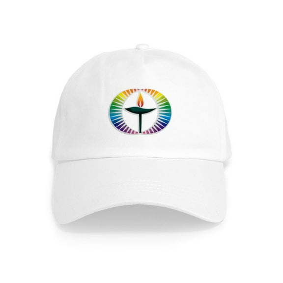 CafePress - UU Rainbow Logo Cap - Adjustable 100% Brushed Unisex Casual Cotton Baseball Cap, Beige, 1