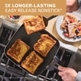 thumbnail image 4 of Farberware TrueCook 11" Nonstick Square Griddle, Dishwasher and Oven Safe, Black, 4 of 12