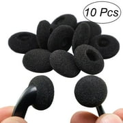 10pcs Black Replacement Earphone Earbud Cover for Earphones Headphones Headset Accessories