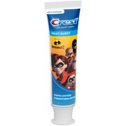(2 pack) (2 pack) Crest Kid's Toothpaste featuring Disney & Pixar's The Incredibles 2 (children and toddlers 2+), Fruit Burst, 4.2 oz