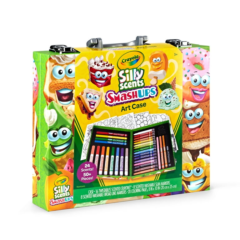 Crayola Silly Scents Mini Inspiration Art Case Coloring Set, Holiday Gift for Kids, Scented Markers, Craft Set, Ages 4+