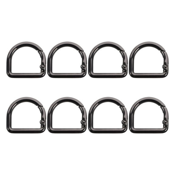 HEMOTON  8 Pcs Portable Carabiner Clip Heavy Duty Shoulder Strap Buckle