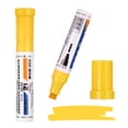 thumbnail image 1 of Uxcell Poster Markers, 2Pcs Large Capacity Permanent Huge Banners Posters Markers Bold Thick Chisel Tip Pens for Painting Drawing on Plastic Glass Wood Rock Canvas, Yellow(0.5" Tip Width), 1 of 7