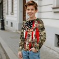 thumbnail image 6 of Garronmavis Deer Girls Long Sleeve T-Shirts 3-4 Loose Flags Kids Basic Soft Long Sleeve Tees Top Lightweight Cute Camo Kids Crewneck T-Shirts Fall Tops Fashion Fall Winter Clothes, 6 of 7