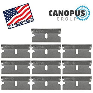 - Single Edge Industrial Razor Blades, Box Cutter Replacement Blades, Glass Scraper Razor Blades By Canopus (10 Pack) - Fits ALL Standard Tools - %100 Made in USA