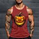 thumbnail image 1 of Camiseta sin mangas de cuello redondo para hombre, con estampado de Halloween, cuello redondo, estilo informal, deportiva, para hombre, 1 of 5
