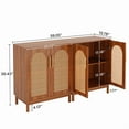 thumbnail image 6 of Tribesigns Set of 2 Rattan Sideboard Buffet Cabinet with Storage, 59 Inch Accent Cabinet with Doors, Storage Cabinet for Dining Room, Living Room, Kitchen, 6 of 8