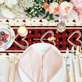 thumbnail image 5 of Plaid Love Hearts Valentines Table Runner 13 x 90 Inch, Wedding Seasonal Holiday Anniversary Decoration for Indoor Home Party, 5 of 6