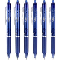 PILOT FriXion Clicker pen 0.7 mm, Erasable Gel Pens, Bold Point, 6 pack (Blue)