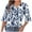 Blue 02, variant on QQAMB Women's Tunic Tops V-Neck Floral Printed Half Sleeve Casual Loose Ruffle Blouse T-Shirts Red 2XL