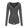 thumbnail image 5 of kttectoa Outfits for Women Comfy Elastic Base Casual Outfits Womens Fashion Fall Outfits Solid Long Sleeve V-Neck Pullover Tops and Shorts Sets Winter Clothes for Women, 5 of 6