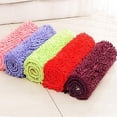 thumbnail image 2 of Namzi Alfombras de baño de chenilla afelpadas, extra suaves y absorbentes, de microfibra de pelo largo, antideslizantes, para bañera, baño o ducha, color gris plateado, 40,6 cm x 60,9 cm., 2 of 2