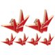 thumbnail image 1 of unbranded 6Ud Pines Estéticos De Grulla Origami En Aleación Roja Para Adornar Y Prendas, 1 of 8