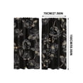 thumbnail image 3 of 1 Pair 2D Printed Kitchen Short Curtain Panels Washable Easy Install Window Drapes, Decorative Patterned Small Window Curtains For Kitchen Bedroom Bathroom, Light Filtering Short Window Treatments, 3 of 6