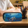 thumbnail image 6 of DISNIMO Kids Backpack for Girls Boys, Sea Turtle Printed 3 Pcs School Backpack with Lunch Box & Pencil Case, 17 Inch Lightweight School Bookbag Travel Daypack, 6 of 7