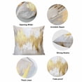 thumbnail image 5 of Pillow Covers 20x20 Inch, Gold Grey Linen Pillowcase with Invisible Zipper, Abstract Contemporary Square Graffiti Smear Art Decorative Throw Pillow Covers Cushion Case for Couch Sofa Bed Living Room, 5 of 9
