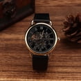 thumbnail image 3 of FORSINING Fashionable Wrist Watch Mechanical Semi Automatic Hollow Pattern Men's Watch(Black SurfaceGold Case ), 3 of 12