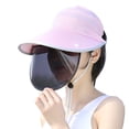 thumbnail image 1 of Sombrero para el sol plegable de ala ancha con cremallera, gorra para el cuello con bloqueo UV, sombrero para el sol de playa para verano al aire libre, 1 of 5