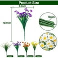 thumbnail image 5 of Sinhoon 8 Bundles Artificial Daisy Flowers Outdoor Decoration UV Resistant Fake Flowers Faux Plastic Plant Indoor Outside Hanging Garden Home Porch Box Decor (White), 5 of 6