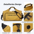 thumbnail image 3 of Bolsa de deporte, bolsa de viaje para hombres y mujeres, bolsa de deporte con compartimento para zapatos y compartimento para artículos húmedos, bolsa de fitness ligera e impermeable con múltiples, 3 of 5