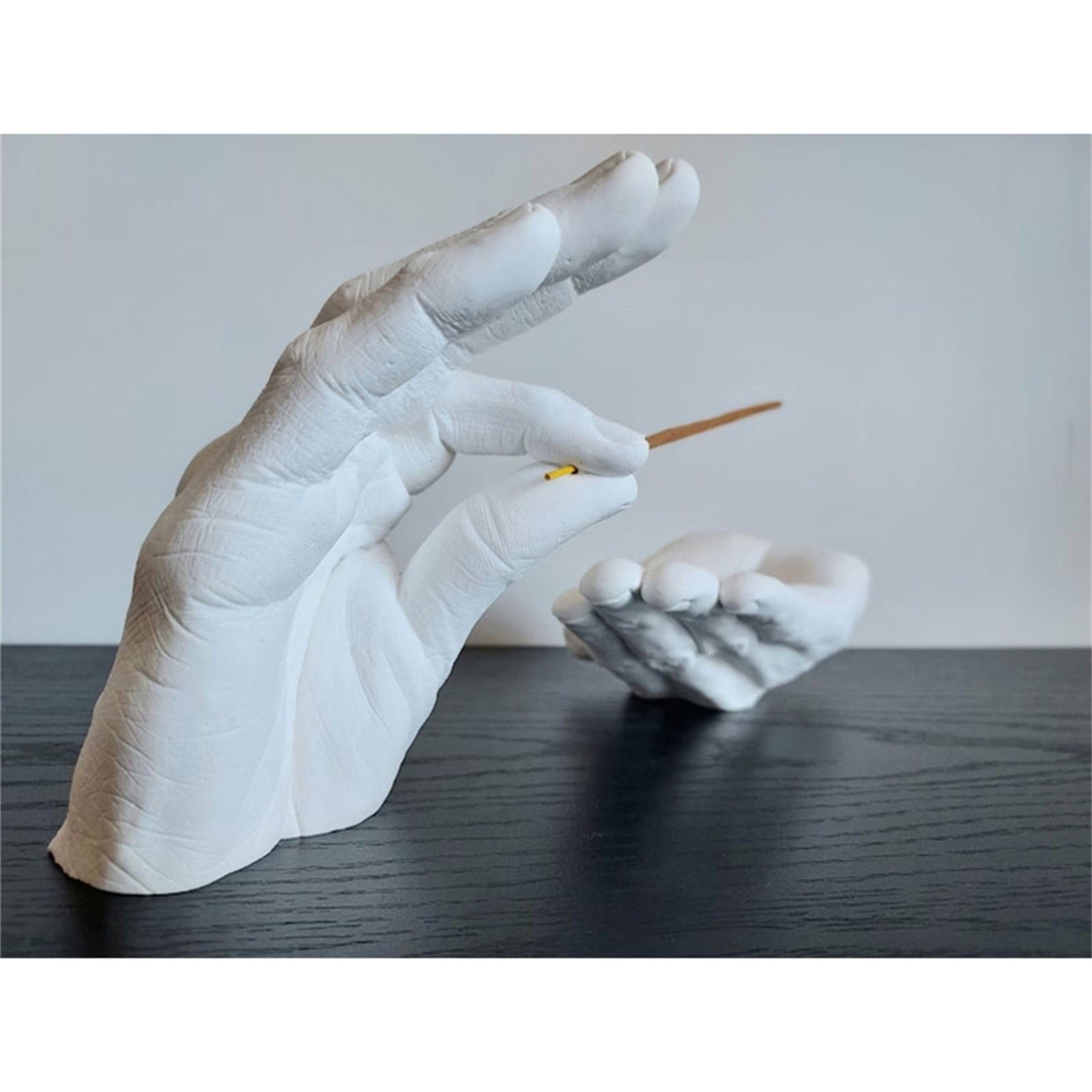 Decorative Hand Shape Incenses Burners with Ashes Catchers Handmade Resins Incenses Holder for Desktop Ornaments