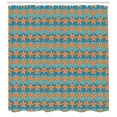 thumbnail image 3 of Summer Shower Curtain, Starfish Holiday Underwater Sea Beach Animals Aquatic Marine Print, Fabric Bathroom Set with Hooks, 69W X 84L Inches Extra Long, Burnt Sienna and Violet Blue, by Ambesonne, 3 of 3