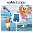thumbnail image 6 of Mens Denim Blue Swimming Trunks with Compression Liner Beach Quick Dry Swim Shorts, 6 of 6