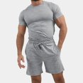thumbnail image 2 of Ensemble d'Été 2 Pcs pour Hommes Chemises à Manches Courtes et Shorts de Plage, 2 of 8