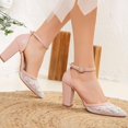 thumbnail image 4 of Lorraine - Zapatos de boda con encaje floral ruborizado rosa 6.5, 4 of 7