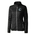 thumbnail image 2 of Women's-Cutter & Buck  Black Minnesota United FC Rainier PrimaLoft Eco Insulated Full-Zip Printed Puffer Jacket, 2 of 3