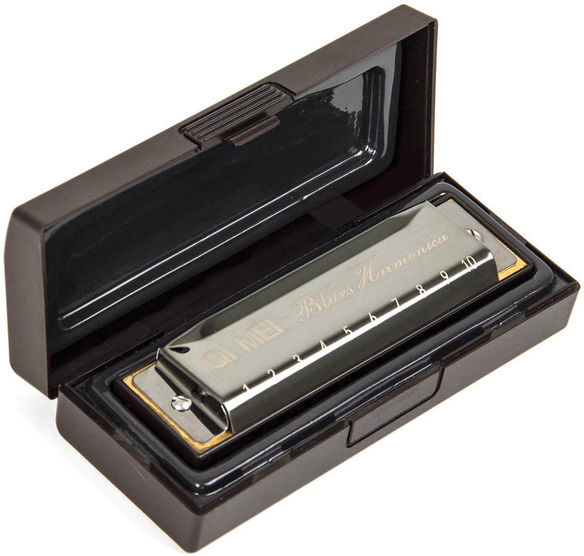 Blues Harmonica French Harp Mouth Organ Phosphor Bronze 10 Hole Key of