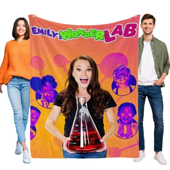 Emily's Wonder Lab Blanket for Boys Girls Lightweight Kids Throw Blanket Cute Soft Blankets Flannel Plush Blankets Gifts 30x40in