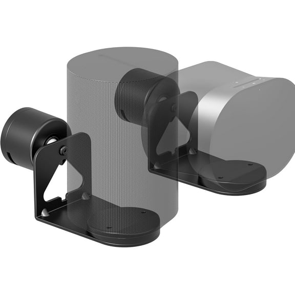 Adjustable Speaker Wall Mount for Sonos Era 100 and Era 300, Flexible Angle Adjustment, Surround Sound Speaker Wall Bracket Compatible with Sonos Era Speakers,1 Pair,Black