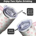 thumbnail image 4 of 40 Oz Pig Tumbler with Handle and Straw, Double Wall Stainless Steel Pig Coffee Cup, Pig Mug Insulated Pig Cups for Women, 40 Oz Leak Proof Pig Coffee Mug for Women and Pig Gifts for Women, 4 of 6